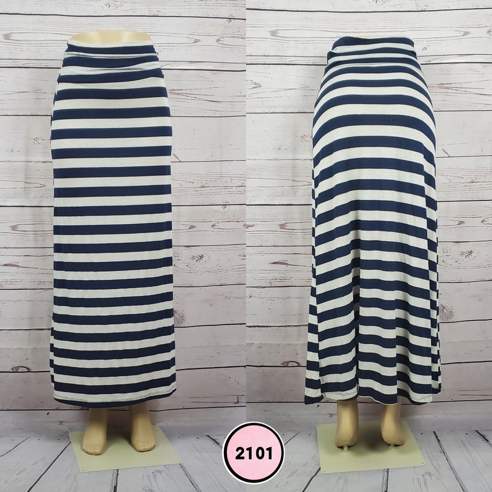 urban behavior medium stripe maxi skirt